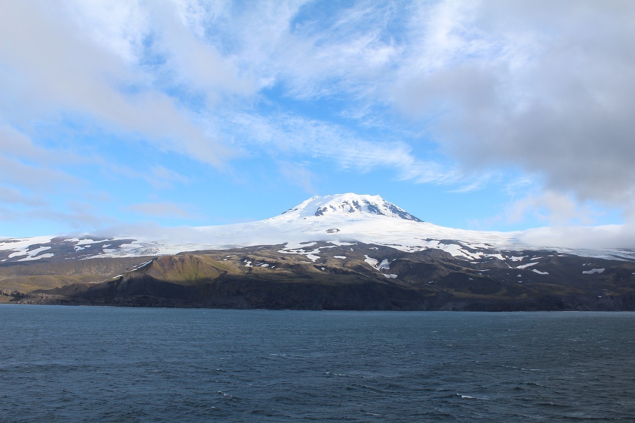 mountain, volcano, sea, ocean, water, snow, island, nature, beerenberg, jan mayen, norway, beerenberg, beerenberg, jan mayen, jan mayen, jan mayen, jan mayen, jan mayen
