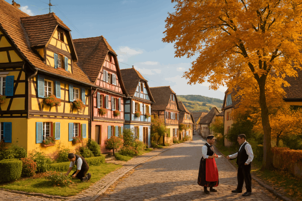 découvrez hunspach, le plus beau village de france en alsace, célèbre pour ses charmantes maisons à colombages et ses couleurs éblouissantes. plongez dans l'authenticité du patrimoine alsacien et laissez-vous charmer par l'atmosphère pittoresque de ce village unique.