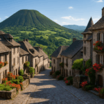 découvrez salers, le plus beau village de france, perché majestueusement au sommet d'un volcan éteint dans le cantal. explorez ses ruelles médiévales, son patrimoine architectural unique et laissez-vous séduire par la beauté des paysages environnants.