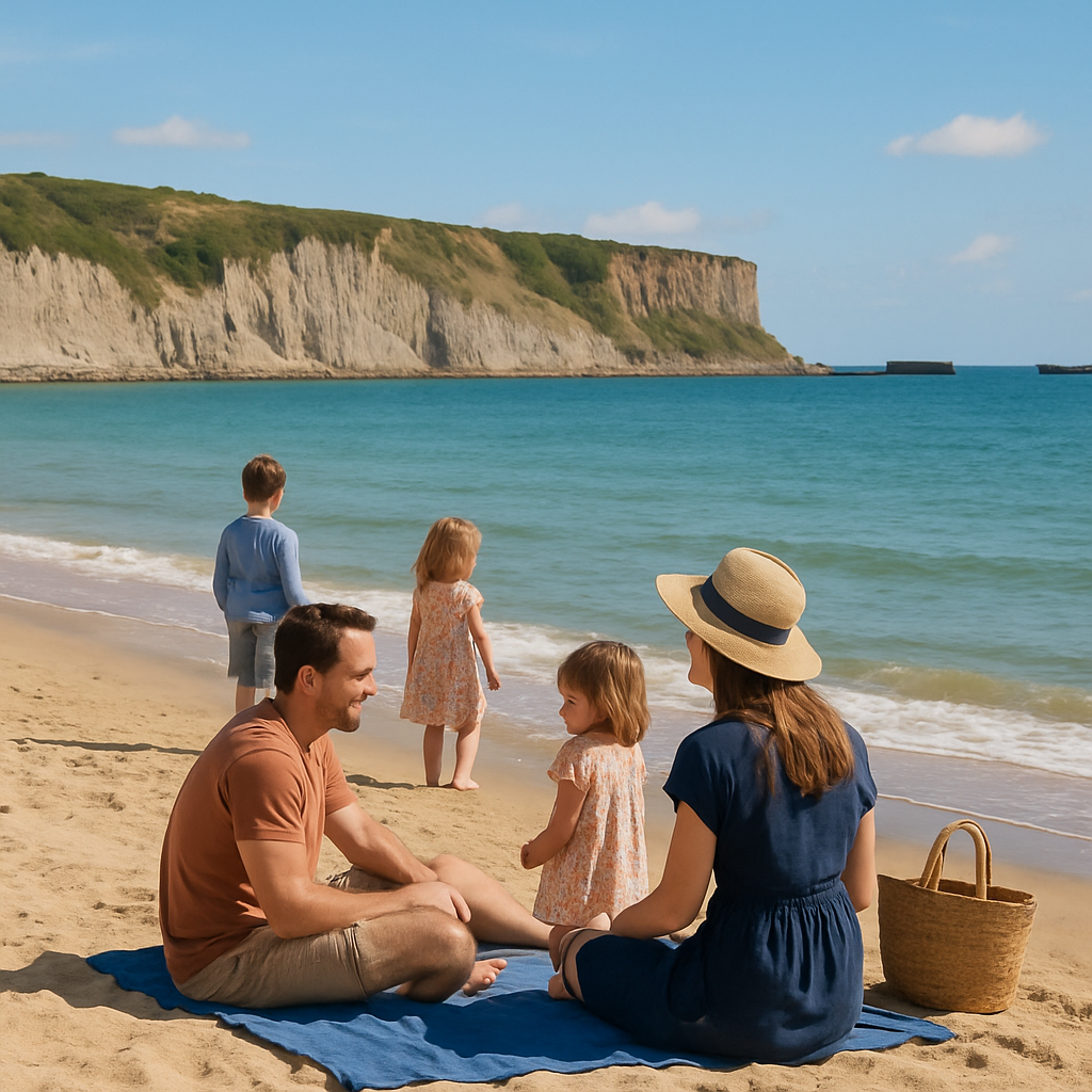 découvrez la plage d'arromanches, un site historique chargé d'émotions et de souvenirs. profitez d'un cadre idyllique pour vos vacances, entre baignade et exploration des vestiges du débarquement.